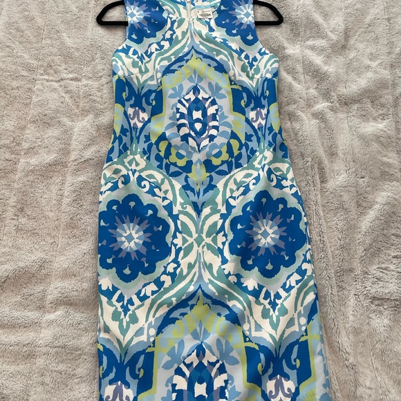 New! J. McLaughlin Belinda Dress Blue Floral. NWT in Size 0. - Picture 5 of 10
